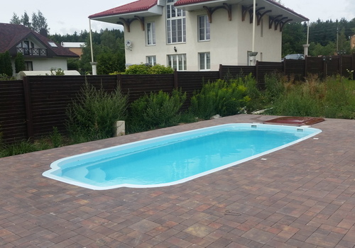 Монтаж композитного бассейна Атлантик